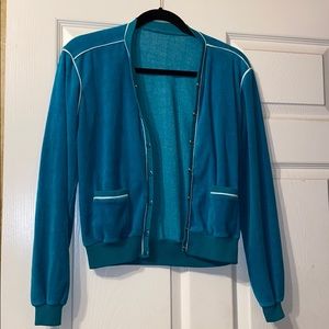 Vintage turquoise velour jacket